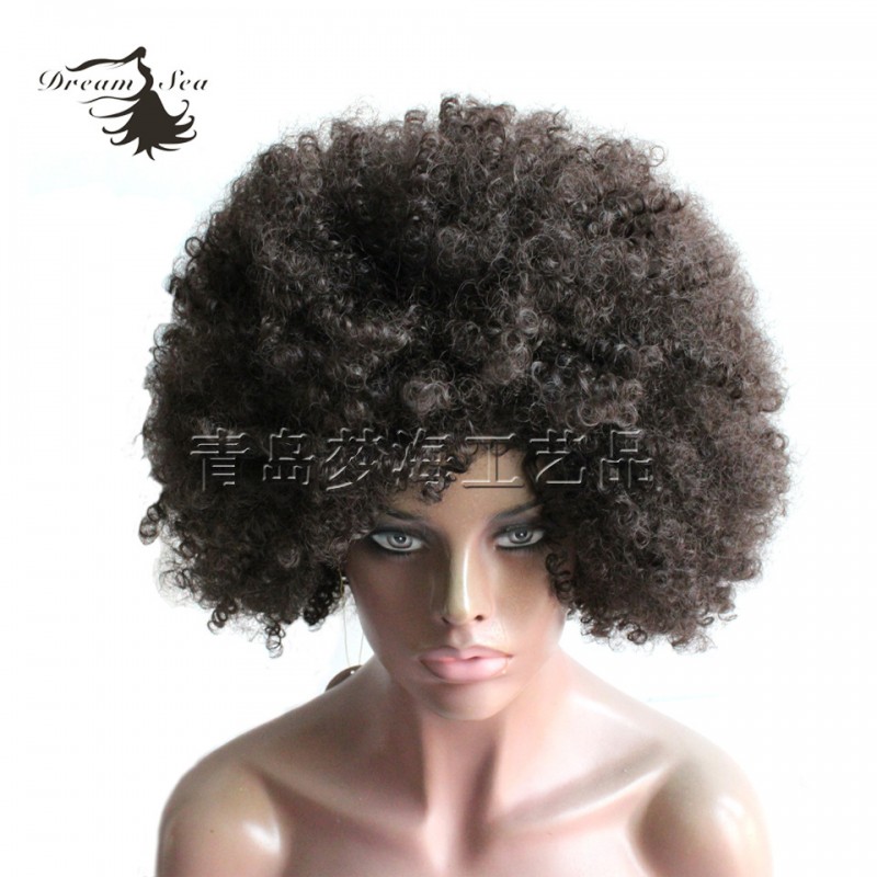 速賣通假發貨源 全機製假發頭套 短卷發Afro Kinky Curly Wig工廠,批發,進口,代購