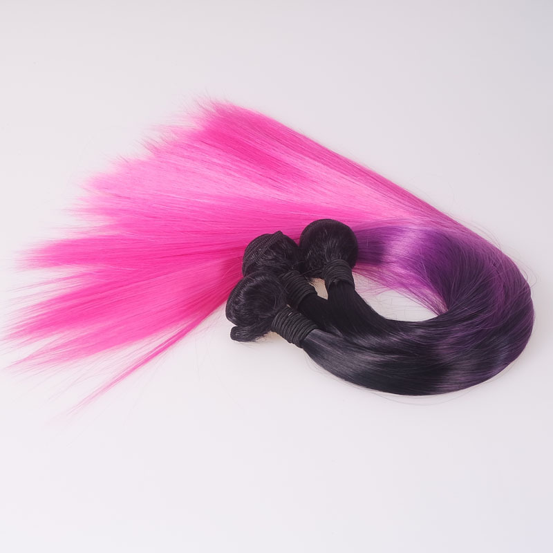 粉色PINK ombre hair extensions 化纖機製漸變發簾接發片粉紅色工廠,批發,進口,代購