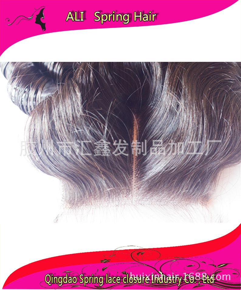 真人假發 LOOSE WAVE 4*4 蕾絲配件 中分中國辮發 可染燙 青島批發・進口・工廠・代買・代購