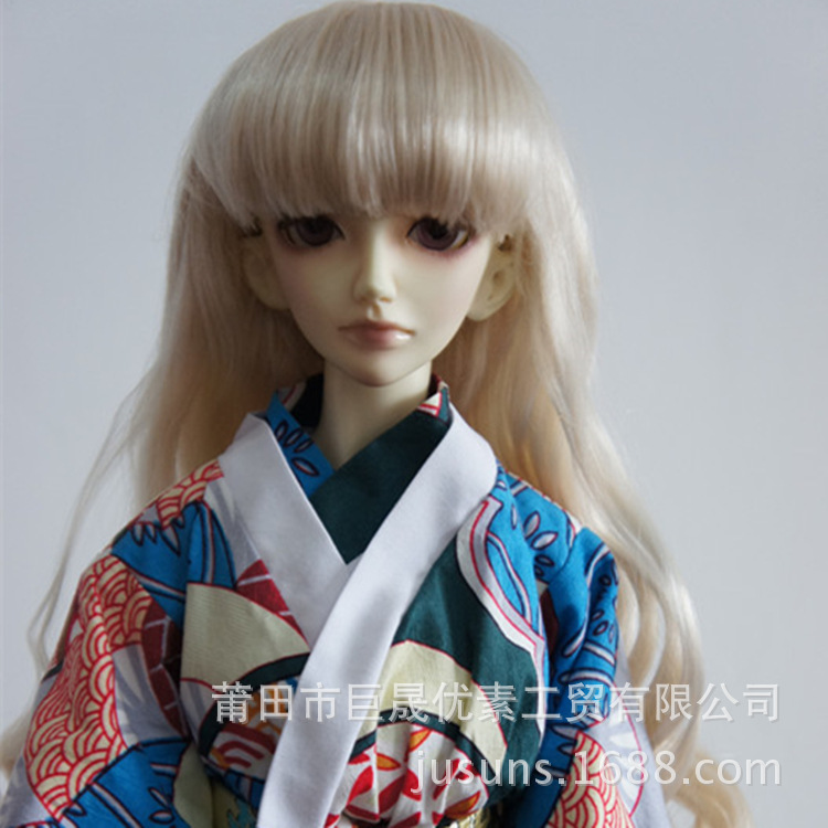 巨尤素BJD/SD/陶瓷娃娃假發仿馬海毛長波浪卷，美美噠(JD148)批發・進口・工廠・代買・代購