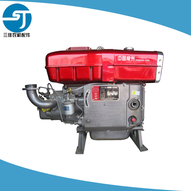 龐口三佳廠傢供應小型水冷單缸17馬力手搖柴油機ZS1105型常州機械工廠,批發,進口,代購
