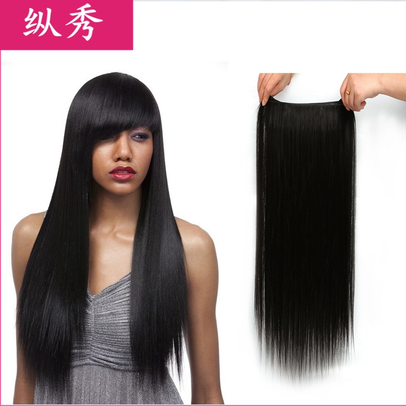 歐美非洲假發 黑色長直發接發發簾 50CM prem straight hair發簾工廠,批發,進口,代購