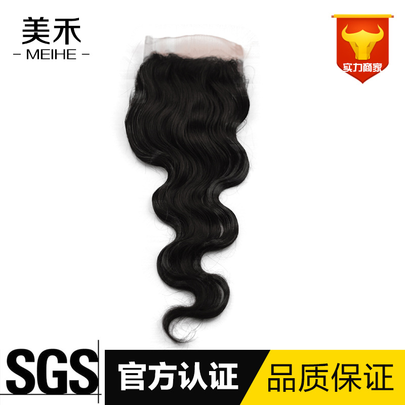 真發假發 lace hair closure  包邊巴西發蕾絲假發配件 4*4英寸工廠,批發,進口,代購