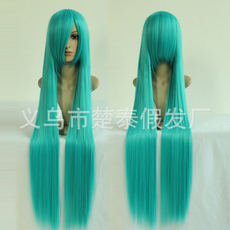 初音未來MIKU 長直版 100CM 原版綠 高溫絲 COS假發批發・進口・工廠・代買・代購