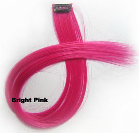 時尚挑染彩色非主流高溫絲接發片 Bright Pink 速賣通熱買工廠,批發,進口,代購