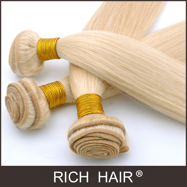 秘發發簾泡發真人發淺色Color 613# Light Blond Straight Hair工廠,批發,進口,代購