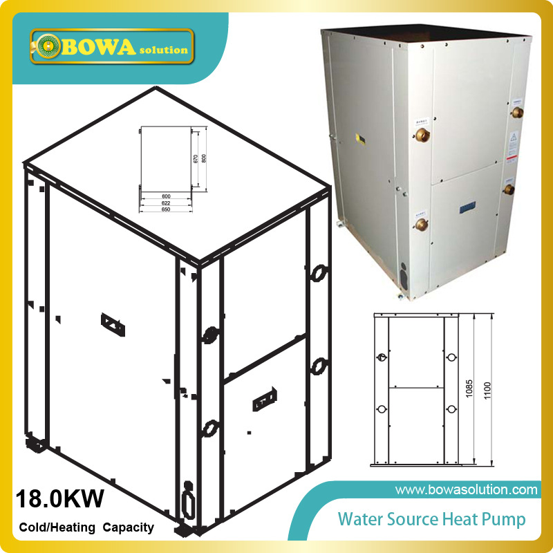 18KW地源熱泵維護費用低，機組緊湊、節省空間，自動控製程度高工廠,批發,進口,代購