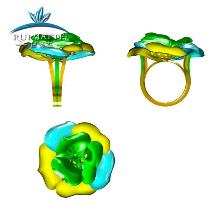 新款玫瑰花戒指 專業JCAD電腦繪圖 珠寶3D設計成品圖打版廠傢直供批發・進口・工廠・代買・代購