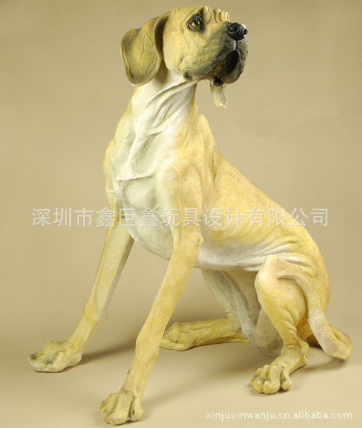 樹脂工藝禮品  X-635   寫實蹲姿大丹狗  傢裝飾品禮品工廠,批發,進口,代購