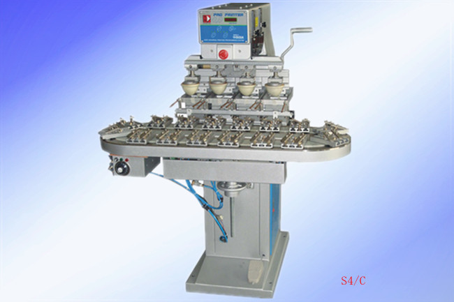 忠科牌S4/C 四色運輸帶移印機  S4/C 四色轉盤移印機工廠,批發,進口,代購