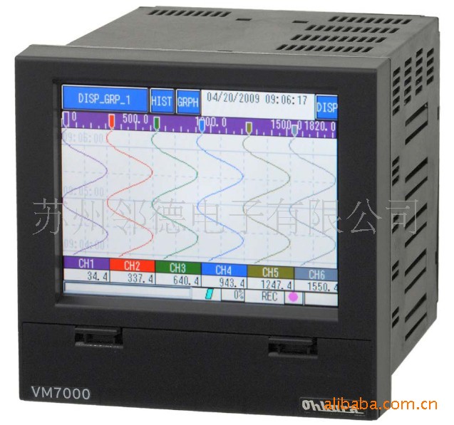 原裝進口日本大倉OHKURA彩色無紙記錄機VM7000系列觸摸屏按鍵批發・進口・工廠・代買・代購