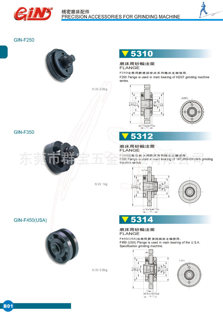 臺灣精展磨床用砂輪法蘭GIN-F350工廠,批發,進口,代購