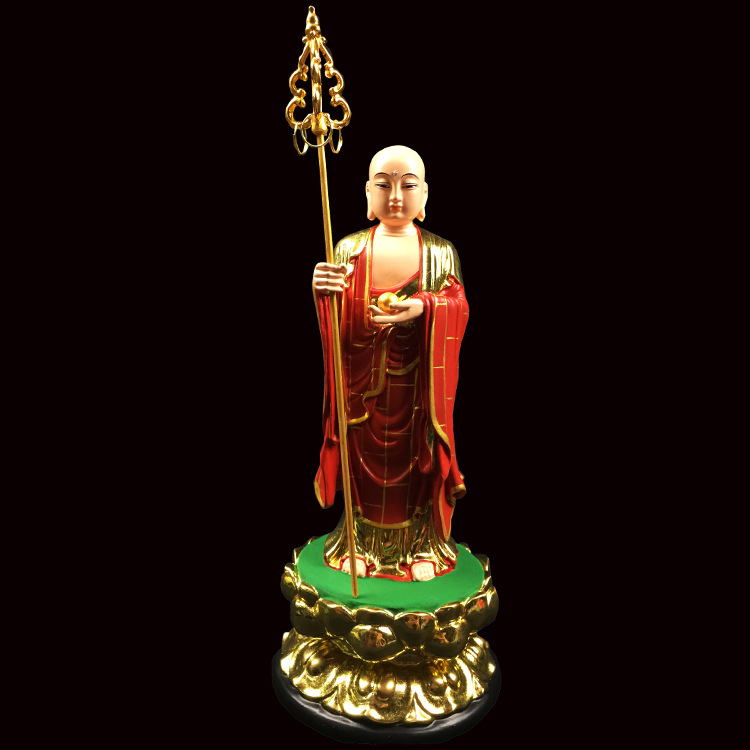 地藏王菩薩小佛像批發定製 樹脂貼金彩繪佛像丘比地藏王工廠,批發,進口,代購
