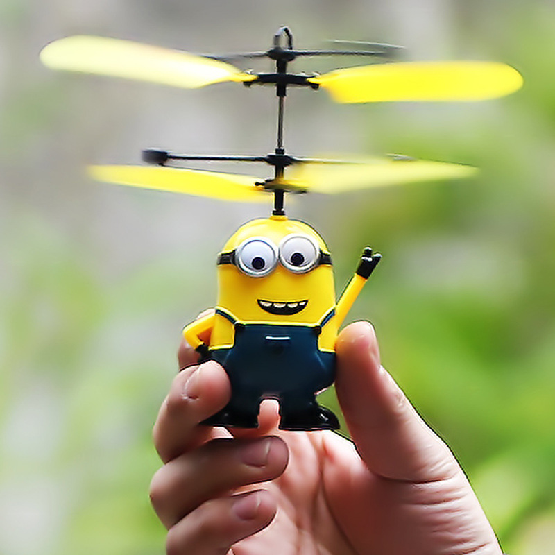 388小黃人感應飛行器 電動懸浮遙控飛機充電耐摔兒童新奇玩具批發工廠,批發,進口,代購