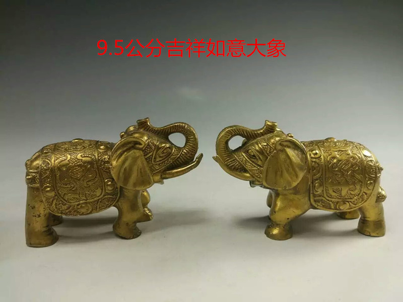 純銅擺件 黃銅辦公聚財 禮品工藝品 傢居擺件吉祥如意銅大象工廠,批發,進口,代購