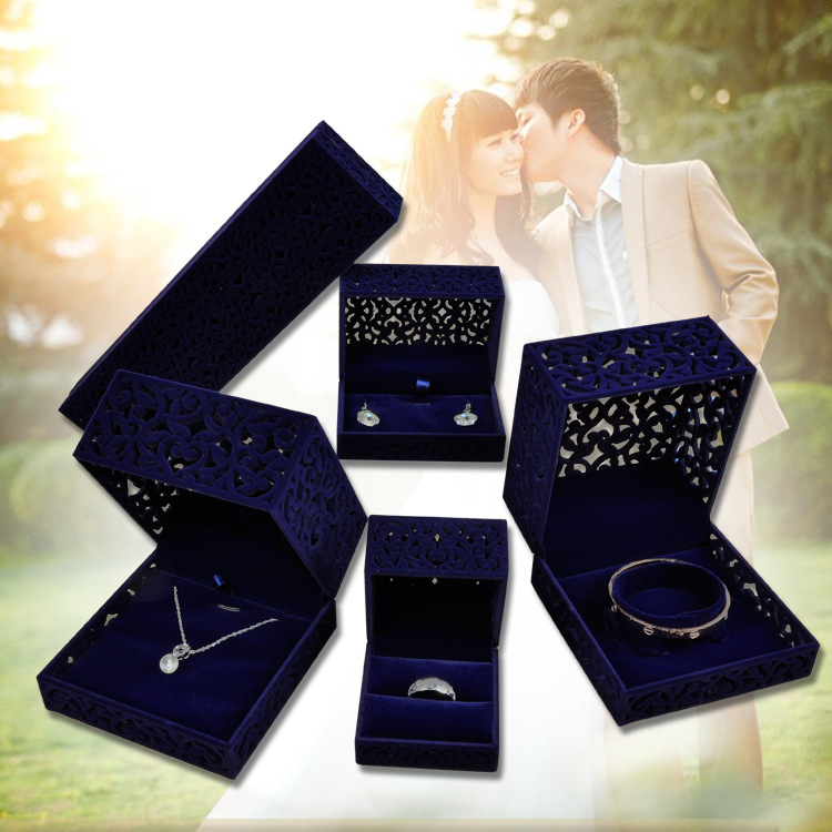 高檔鏤空寶藍色飾品包裝 大氣款珠寶首飾包裝盒禮品裝盒批發・進口・工廠・代買・代購