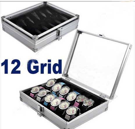 新款  12位手錶箱 鋁合金表箱 帶鎖 手錶盒 展示箱 收納盒工廠,批發,進口,代購