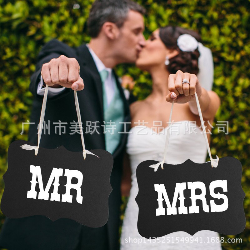 可定製 新款創意婚慶拉化 MR&MRS 椅背拉花 婚慶新娘新郎拍攝道具工廠,批發,進口,代購