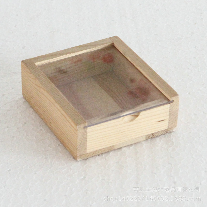 木製手錶盒子包裝盒加工定做 時尚透明式方形手錶包裝飾品盒木質工廠,批發,進口,代購