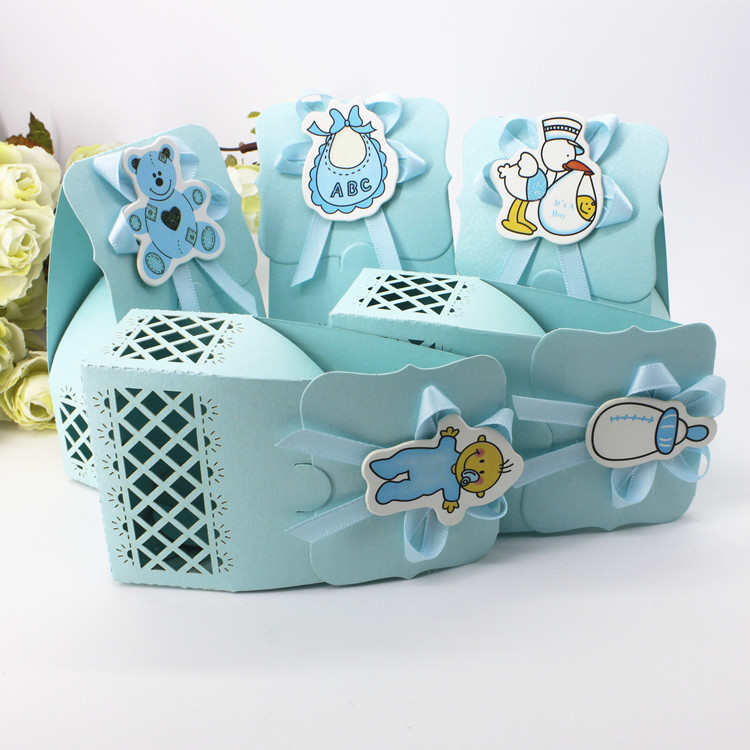 0.69元/個baby寶寶慶生禮盒周歲糖果盒子男孩藍色貼片雕刻喜糖盒批發・進口・工廠・代買・代購