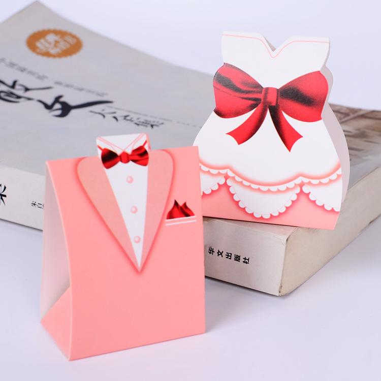 粉色禮服西裝喜糖盒/歐式創意新娘新郎婚紗糖果盒子批發外貿出口批發・進口・工廠・代買・代購