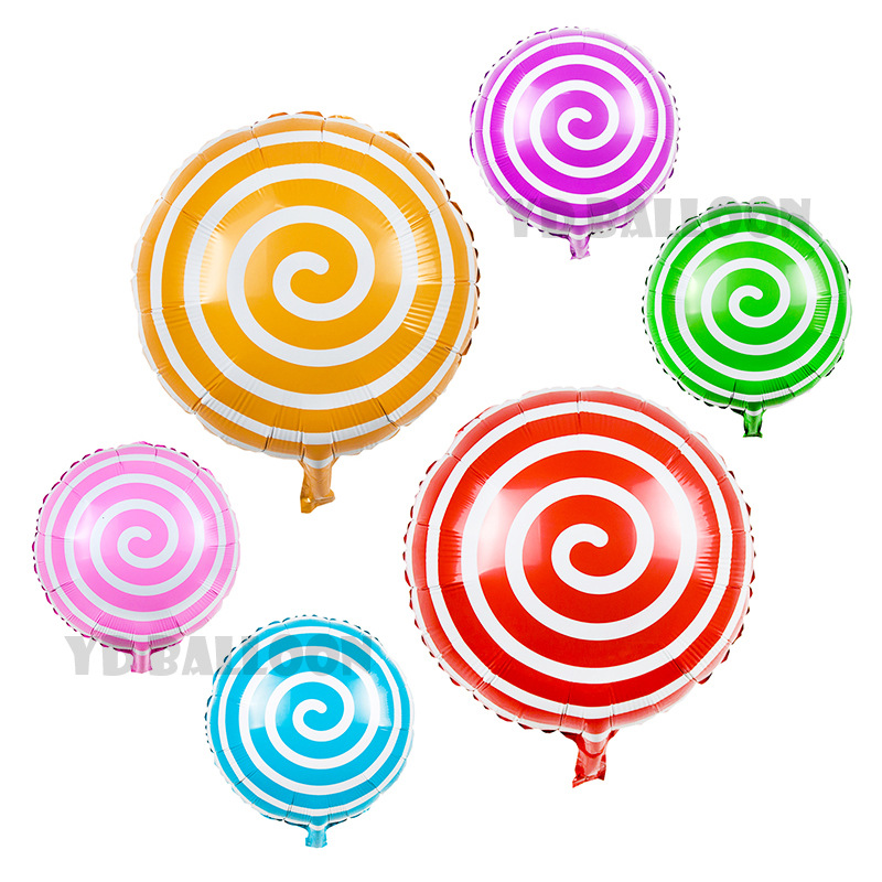新款18寸棒棒糖鋁膜氣球 糖果色鋁箔氣球 寶寶生日派對裝飾氣球批發・進口・工廠・代買・代購
