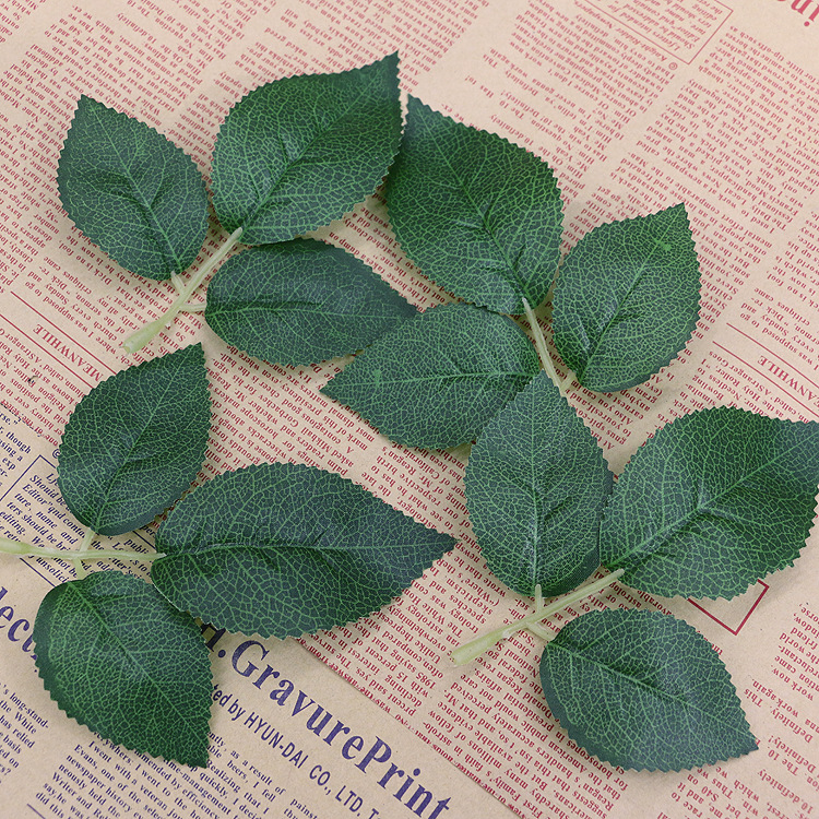 廠傢直銷仿真絲印玫瑰葉子插花 植物葉子絲網花葉 仿真花葉花工廠,批發,進口,代購