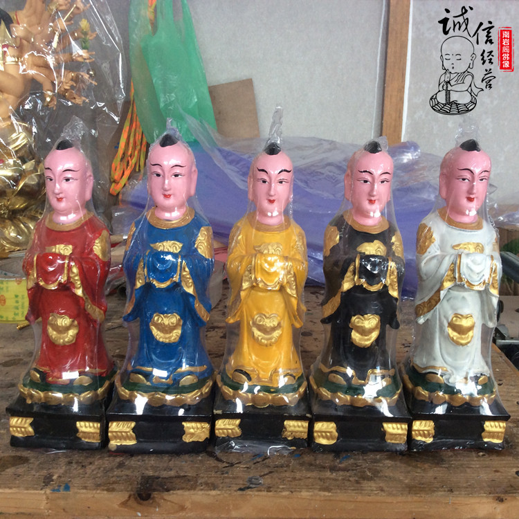 佛教用品 樹脂佛像玻璃鋼神像 小佛像五才子五方童子廠傢直銷20cm批發・進口・工廠・代買・代購