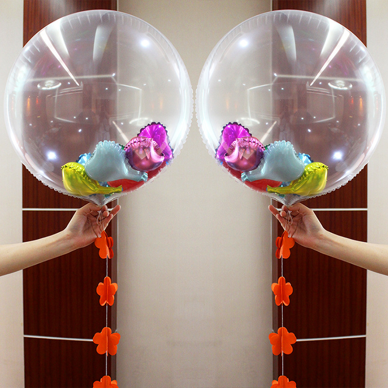 外貿新款24寸透明波波氣球 生日派對裝飾佈置 婚慶婚房氣球批發批發・進口・工廠・代買・代購