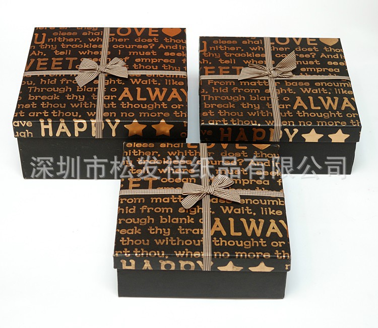 熱銷款高檔特種紙首飾盒 創意方形蝴蝶結飾品盒子 可來樣定製批發・進口・工廠・代買・代購