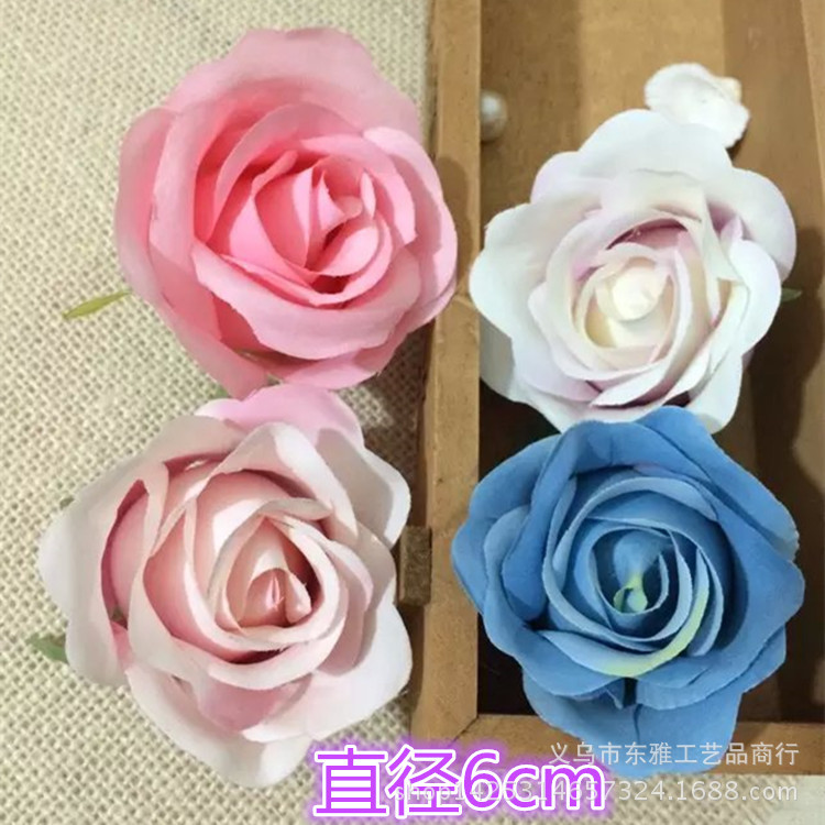 現貨日系仿真絹花6cm迷你玫瑰DIY花朵 創意永生花花墻假花批發工廠,批發,進口,代購