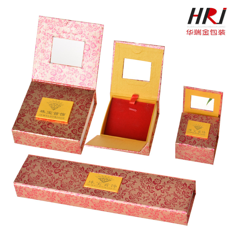 廠傢生產 玫瑰金款項鏈盒戒指盒 玉器珠寶包裝首飾盒定做批發・進口・工廠・代買・代購