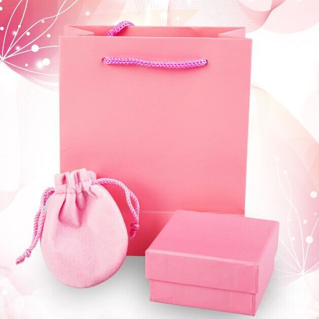 批發禮品包裝 粉色 飾品包裝套裝  首飾銀飾水晶盒子 免費加印牌批發・進口・工廠・代買・代購