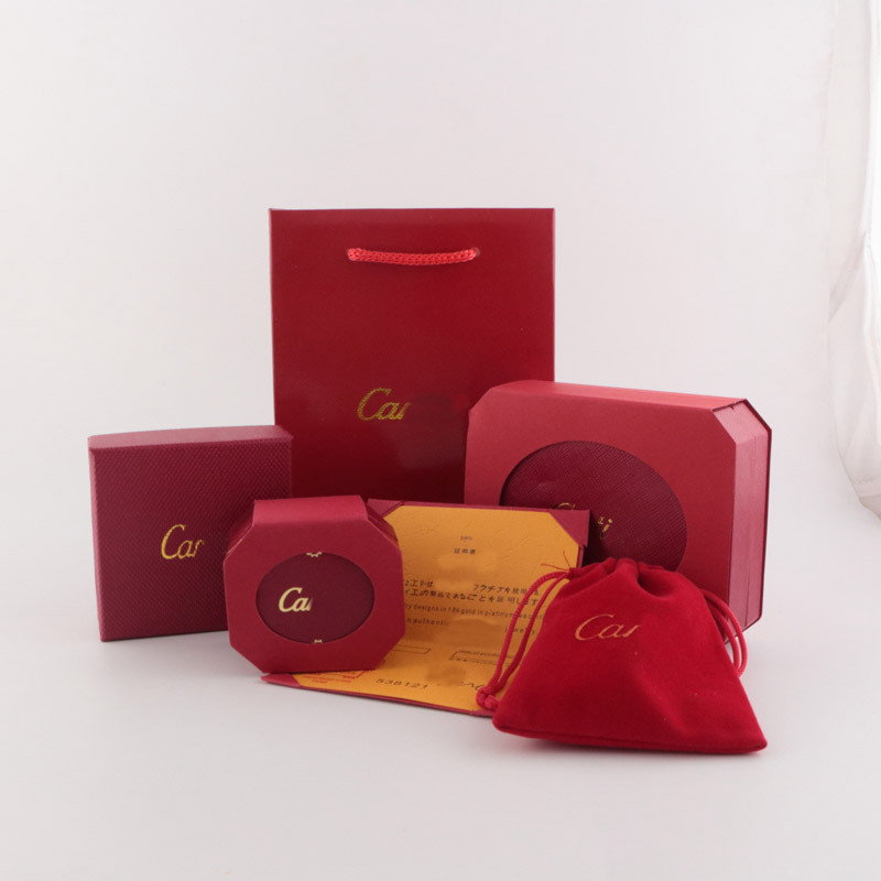 高檔項鏈盒耳環盒手鐲盒 C字母紅色漆皮燙金logo首飾盒包裝盒袋批發・進口・工廠・代買・代購