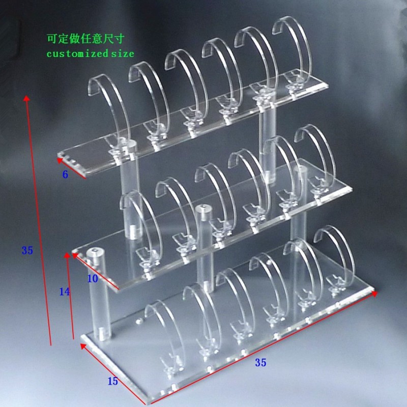 廠傢定做生產 商場專用 亞克力三層手錶展示架 進口材料品質保證批發・進口・工廠・代買・代購