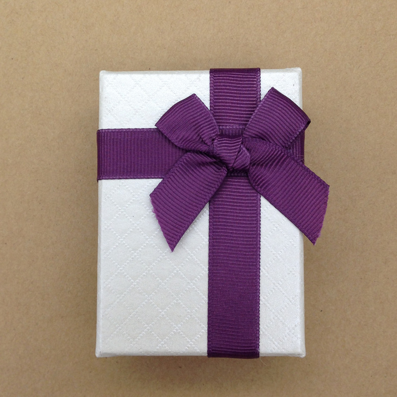 恒祥銀飾專業代發 紫色蝴蝶結2元首飾紙盒新款個性銀飾品項鏈禮盒批發・進口・工廠・代買・代購