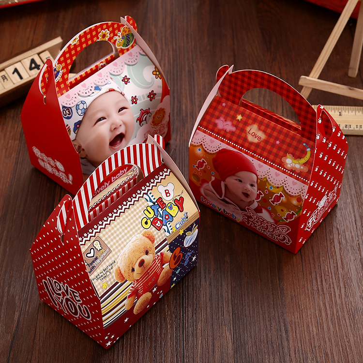 專業生產小號牛角喜糖盒定製兒童周歲伴手禮糖果盒 質量保證工廠,批發,進口,代購