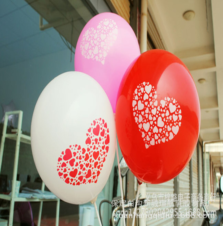 廠傢批發 2.8克碎心氣球 印刷愛心氣球 婚房裝飾氣球 批發工廠,批發,進口,代購