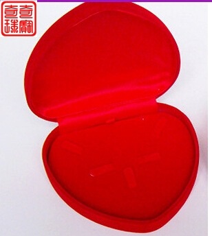 廠傢批發爆款 珠寶盒 小飾品盒子 植絨心形套盒紅色 定製13*14批發・進口・工廠・代買・代購