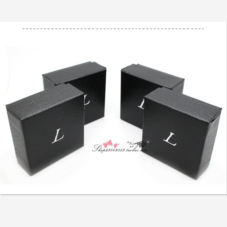 黑色天地蓋紙盒定做 戒指耳針套裝盒 可以LOGO品牌 廠傢批發批發・進口・工廠・代買・代購