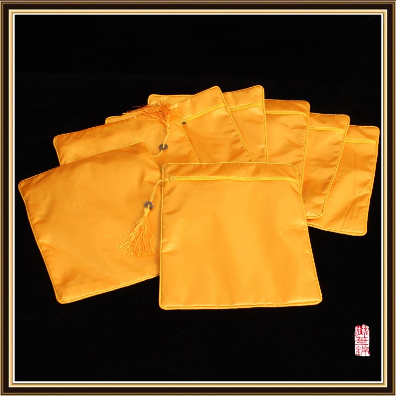 新款經書法寶包裝佈袋 小號素色金黃光板經書袋 20*25cm GY161工廠,批發,進口,代購