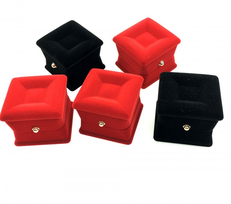 廠傢直銷 絨佈盒  首飾盒 戒指盒 黑色首飾盒 大紅戒指盒現貨廠傢工廠,批發,進口,代購