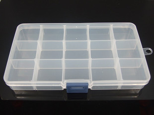 15格收納盒 透明首飾盒 塑料盒 甲片盒 串珠盒 針線 飾品配件盒子批發・進口・工廠・代買・代購