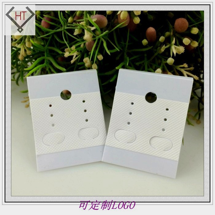 飾品卡片定做 白色PVC塑料貼紙飾品耳環耳釘包裝 可 印LOGO批發・進口・工廠・代買・代購