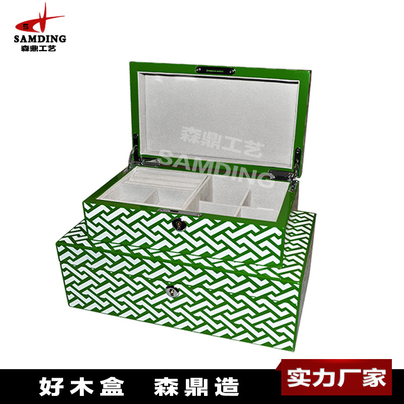 定做首飾盒歐式簡約珠寶盒 木質高檔飾品盒手飾盒 結婚生日禮物工廠,批發,進口,代購