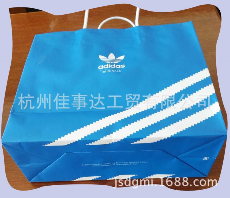 簡約條紋藍色手提袋訂做 服裝手提袋定製 可印製各種顏色內容批發・進口・工廠・代買・代購