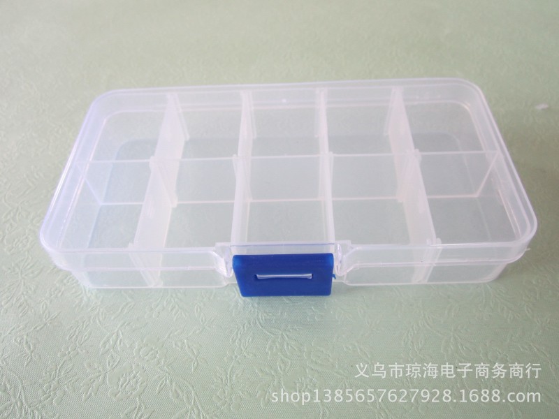 常用規格10格小配件分類盒，透明小塑料盒，儲藏盒，小盒子批發批發・進口・工廠・代買・代購