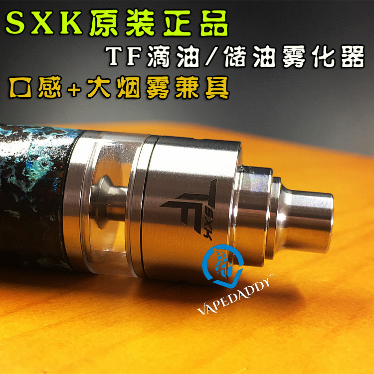 SXK正品 316鋼鍍金電療 TF霧化器 滴油大煙霧 口感儲油RTA PEI倉批發・進口・工廠・代買・代購