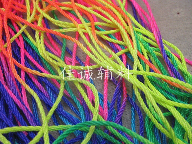 七彩繩 DIY飾品吊繩編織繩子 股繩扭繩中國結線材 彩色漸變批發・進口・工廠・代買・代購