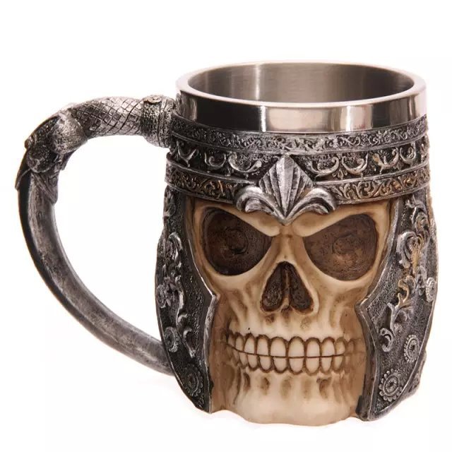 極客 skull mug 出口原單 不銹鋼骷髏頭咖啡杯茶杯 骷髏頭造型杯工廠,批發,進口,代購